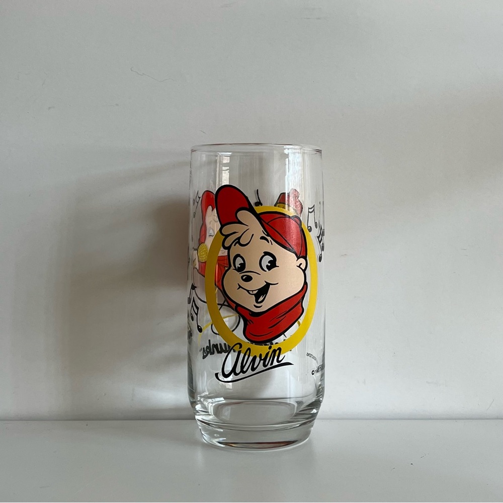 Vintage 1985 Alvin of The Chipmunks Drinking Glass Bagdasarian Productions
